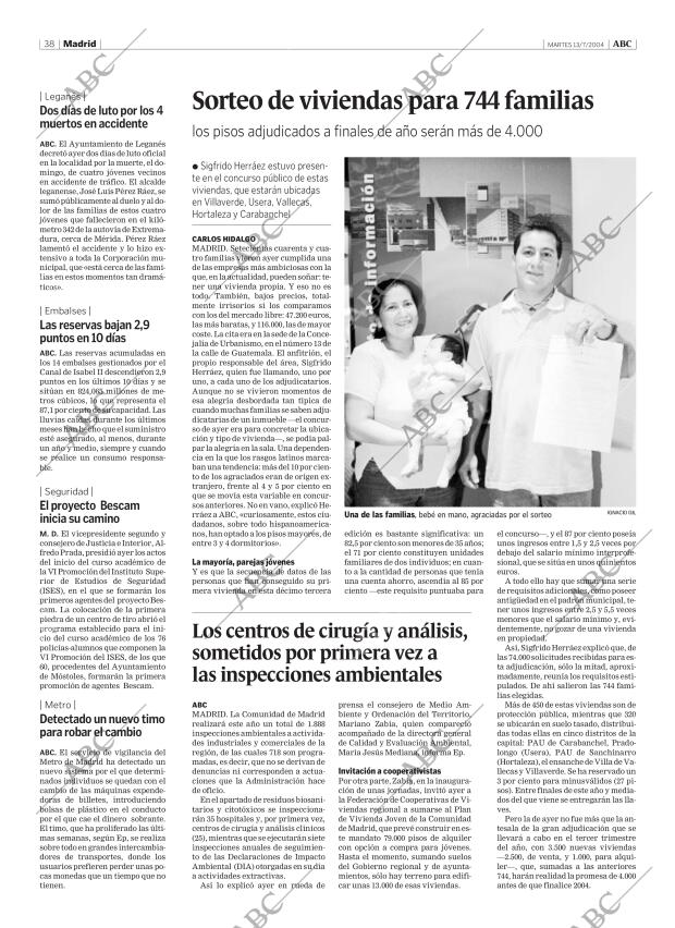 ABC MADRID 13-07-2004 página 38