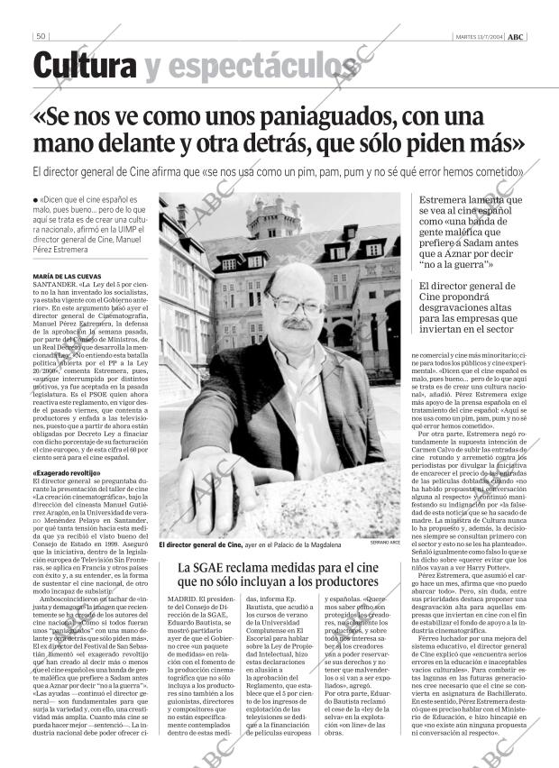 ABC MADRID 13-07-2004 página 50