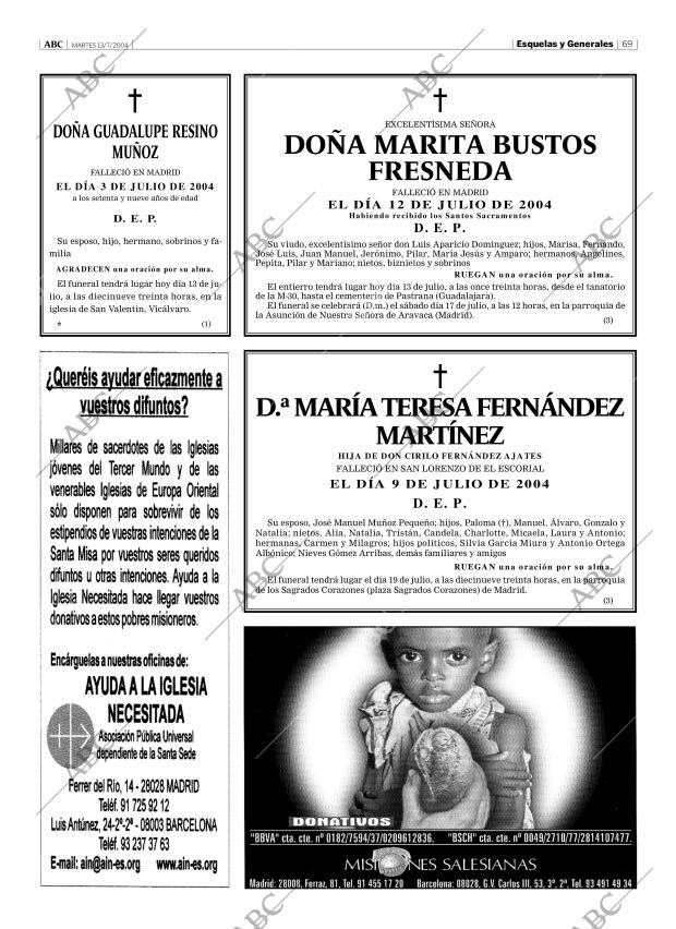 ABC MADRID 13-07-2004 página 69