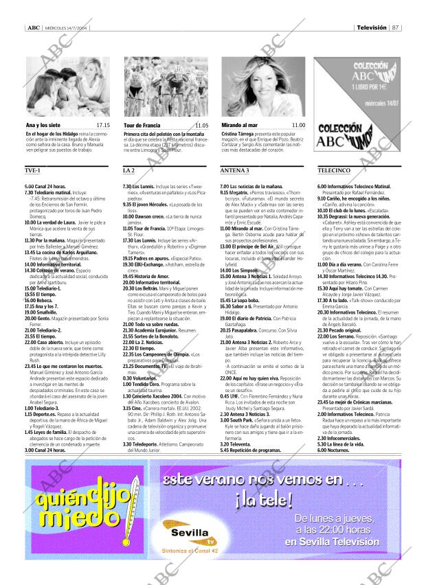 ABC SEVILLA 14-07-2004 página 87