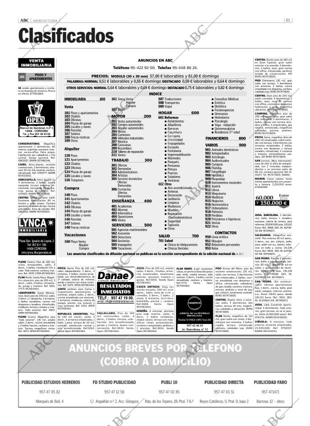 ABC CORDOBA 15-07-2004 página 61