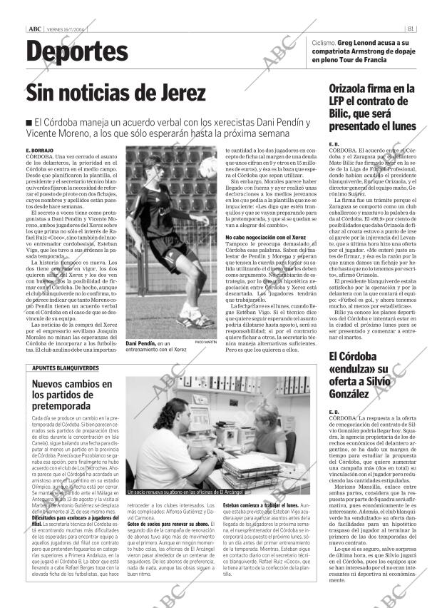 ABC CORDOBA 16-07-2004 página 81