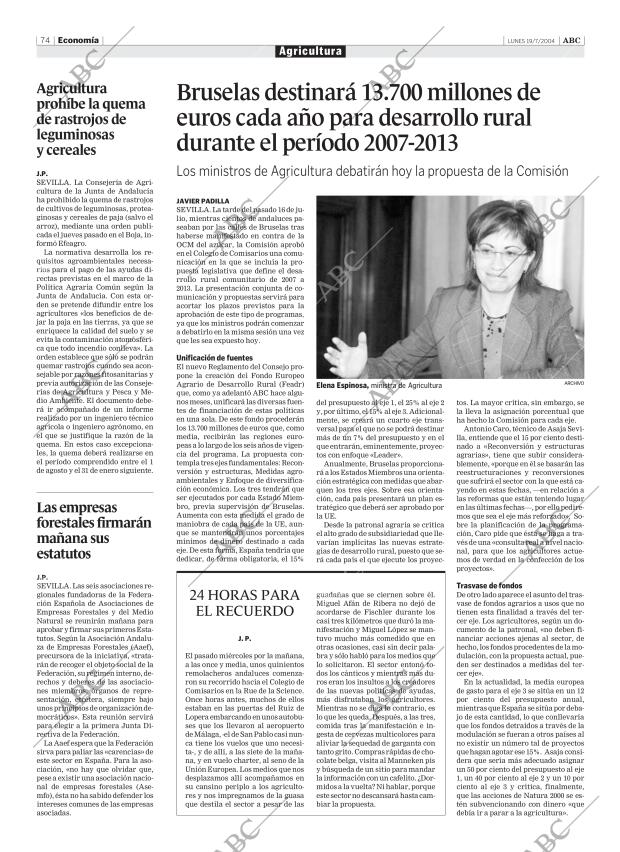ABC SEVILLA 19-07-2004 página 74