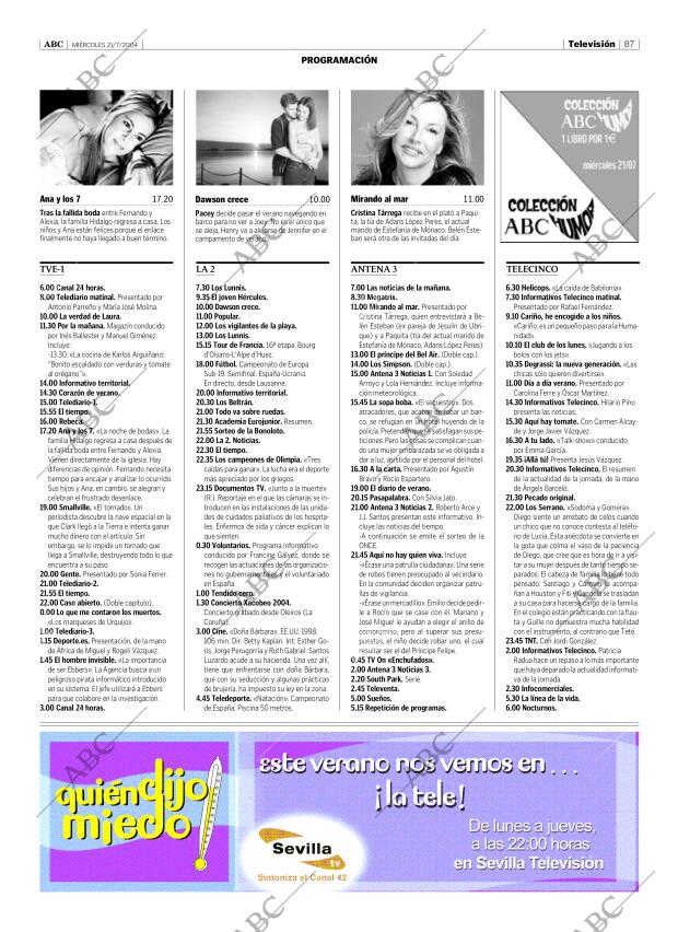ABC SEVILLA 21-07-2004 página 87