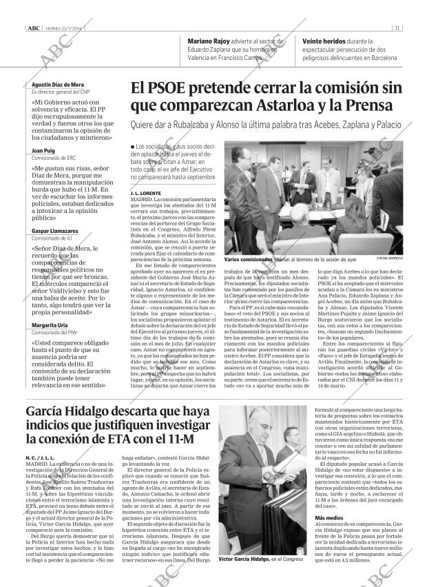 ABC MADRID 23-07-2004 página 11