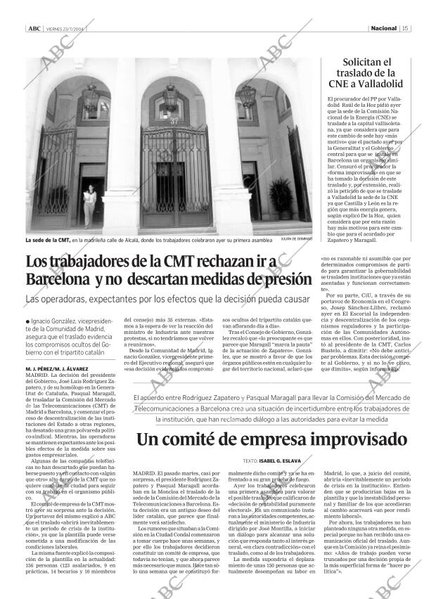 ABC MADRID 23-07-2004 página 15