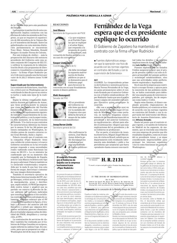 ABC MADRID 23-07-2004 página 17