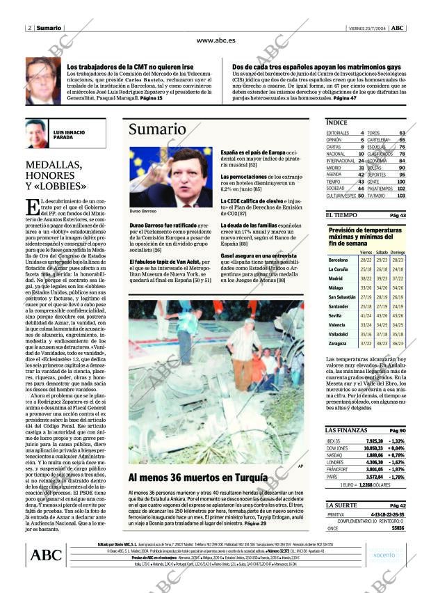 ABC MADRID 23-07-2004 página 2