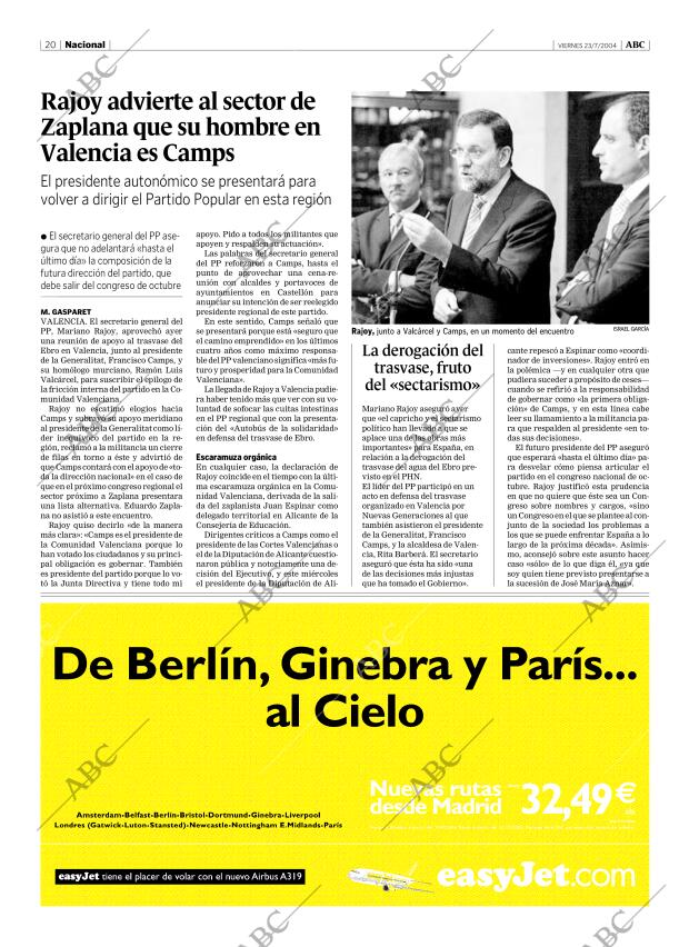 ABC MADRID 23-07-2004 página 20