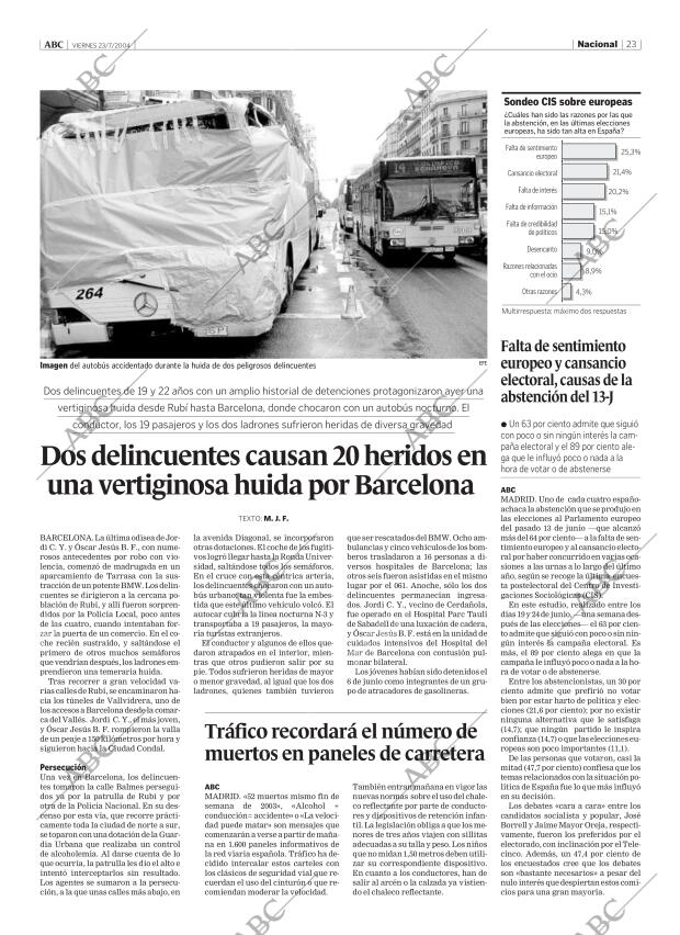 ABC MADRID 23-07-2004 página 23
