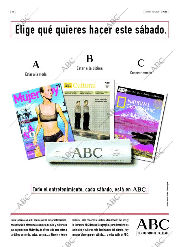 ABC MADRID 23-07-2004 página 38