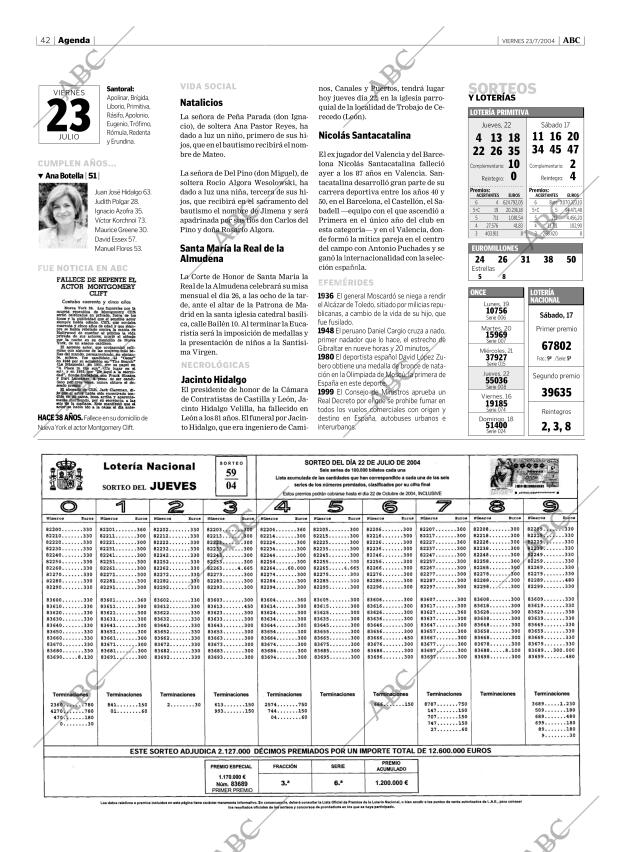 ABC MADRID 23-07-2004 página 42