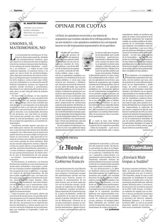 ABC MADRID 23-07-2004 página 6