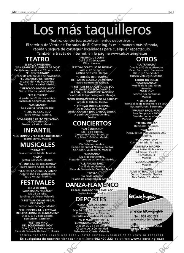ABC MADRID 23-07-2004 página 67