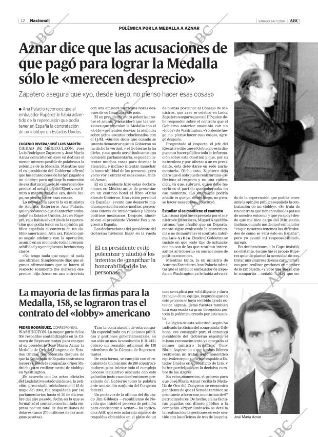 ABC MADRID 24-07-2004 página 12