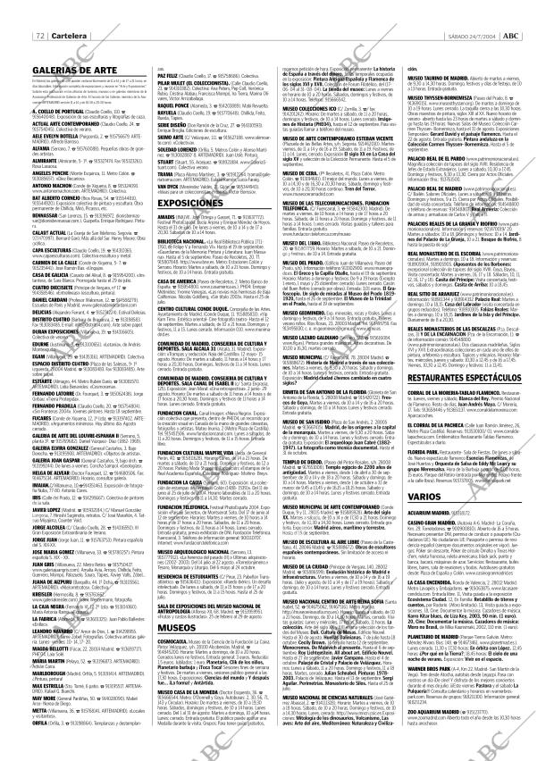 ABC MADRID 24-07-2004 página 72