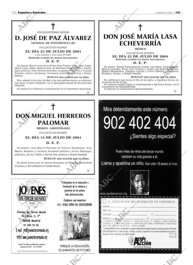 ABC MADRID 24-07-2004 página 74