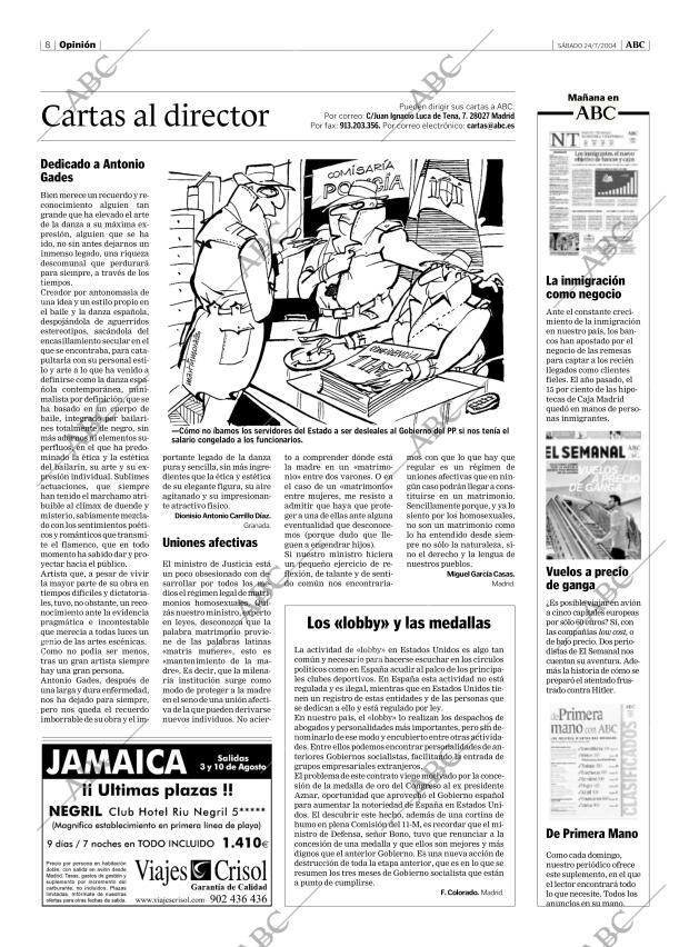 ABC MADRID 24-07-2004 página 8