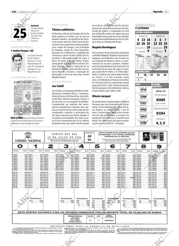 ABC MADRID 25-07-2004 página 45