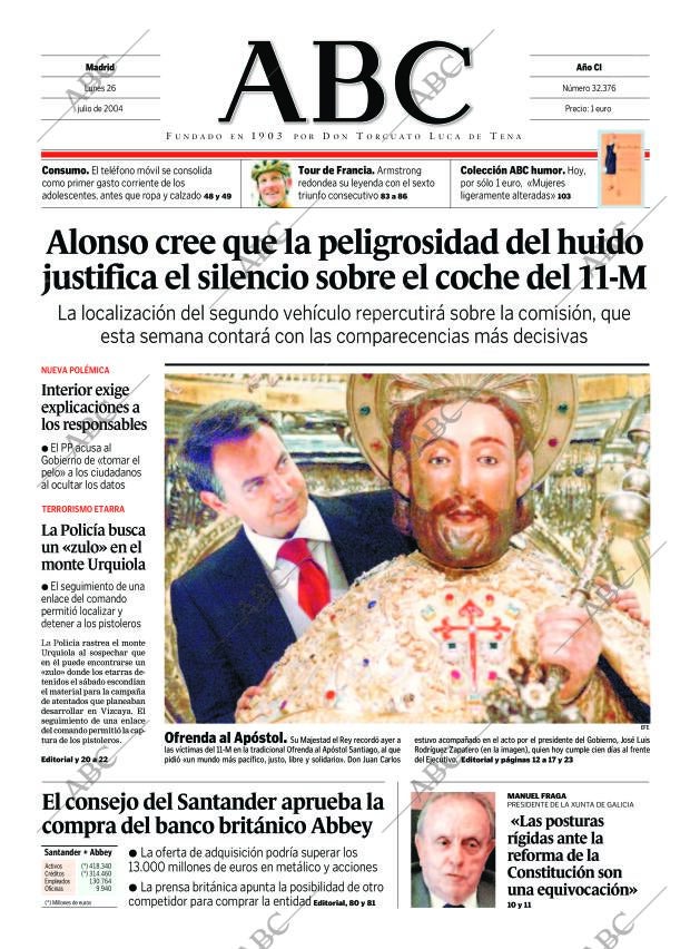 ABC MADRID 26-07-2004 página 1