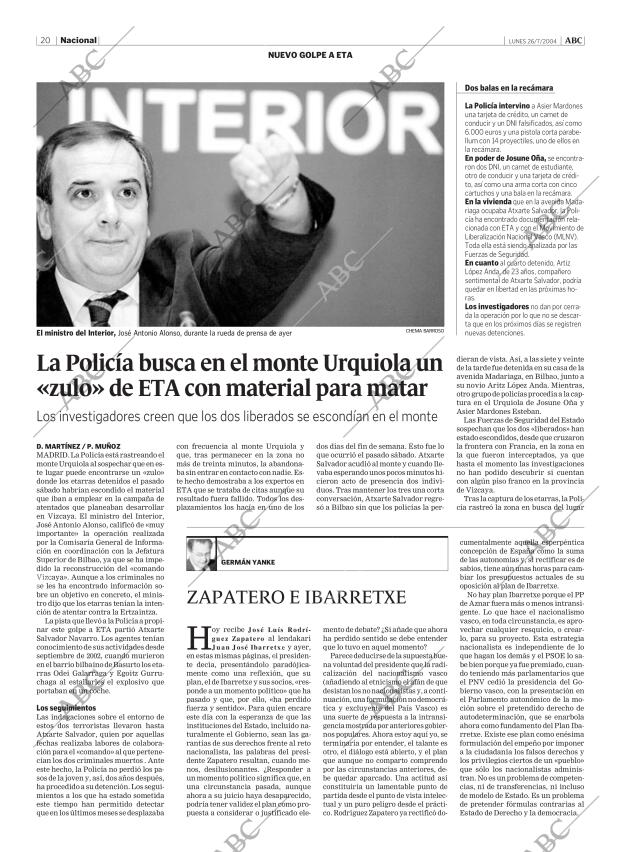 ABC MADRID 26-07-2004 página 20