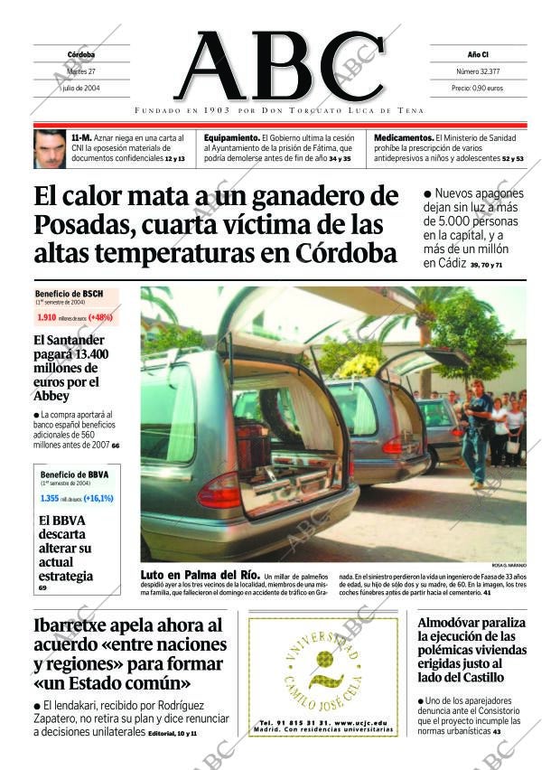 ABC CORDOBA 27-07-2004 página 1
