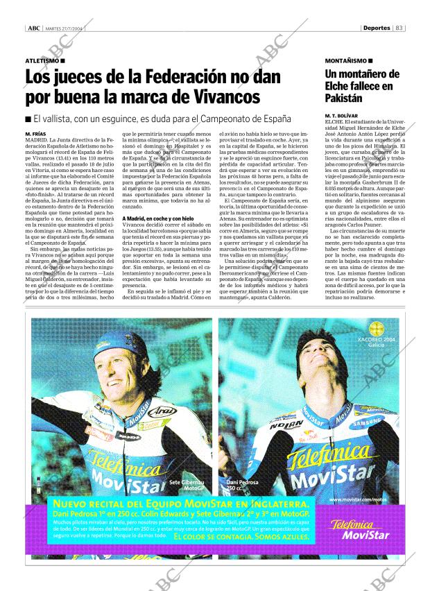 ABC CORDOBA 27-07-2004 página 83