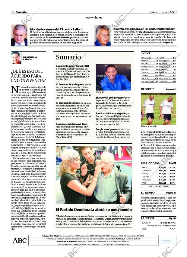 ABC MADRID 27-07-2004 página 2