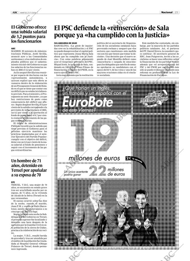 ABC MADRID 27-07-2004 página 23