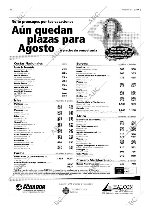 ABC MADRID 27-07-2004 página 38