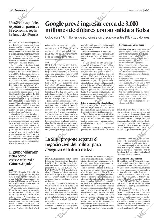 ABC MADRID 27-07-2004 página 82
