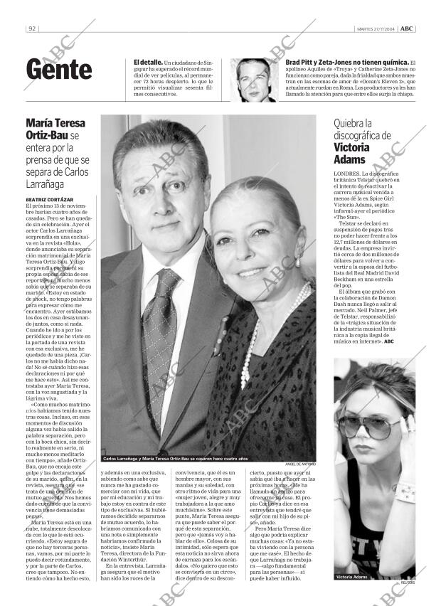 ABC MADRID 27-07-2004 página 92