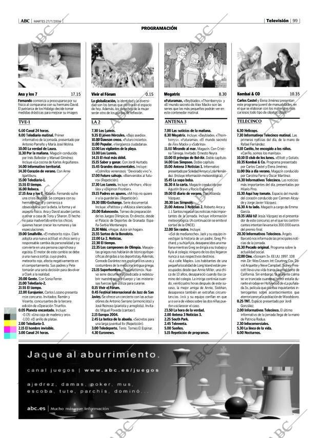 ABC MADRID 27-07-2004 página 99