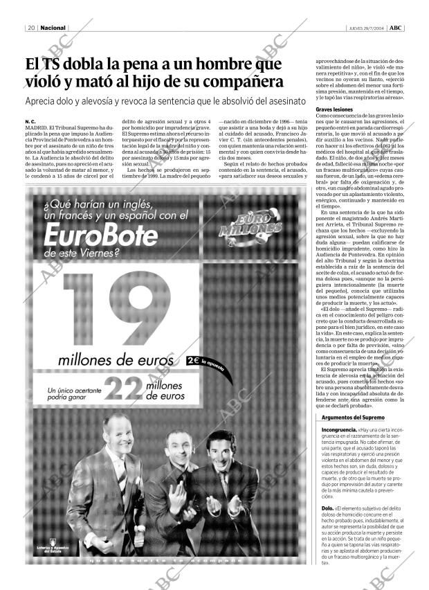 ABC CORDOBA 29-07-2004 página 20