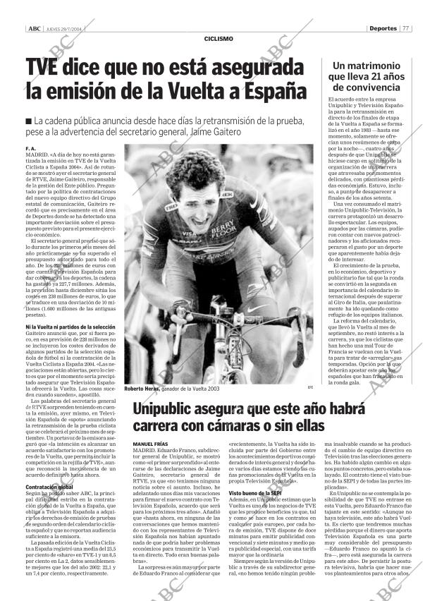 ABC CORDOBA 29-07-2004 página 77
