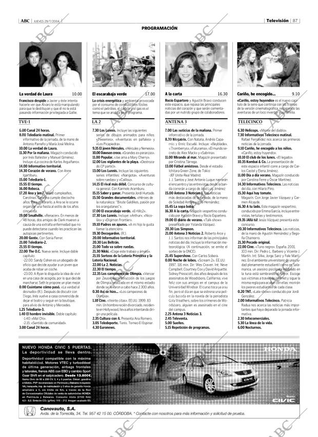 ABC CORDOBA 29-07-2004 página 87