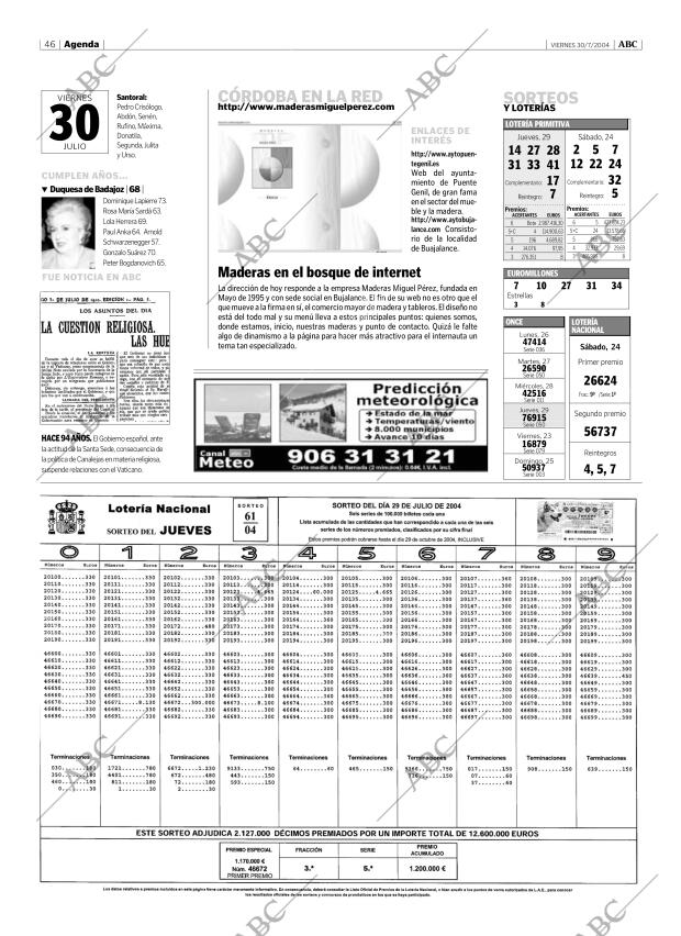 ABC CORDOBA 30-07-2004 página 46