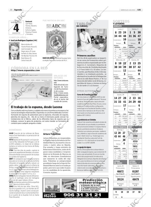 ABC CORDOBA 04-08-2004 página 38