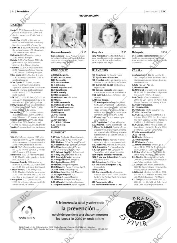 ABC MADRID 09-08-2004 página 94