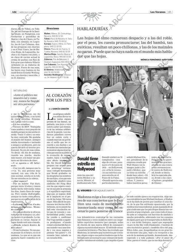 ABC MADRID 11-08-2004 página 85