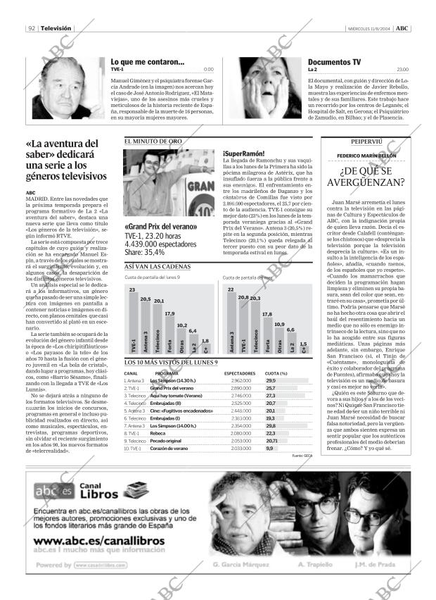 ABC MADRID 11-08-2004 página 92
