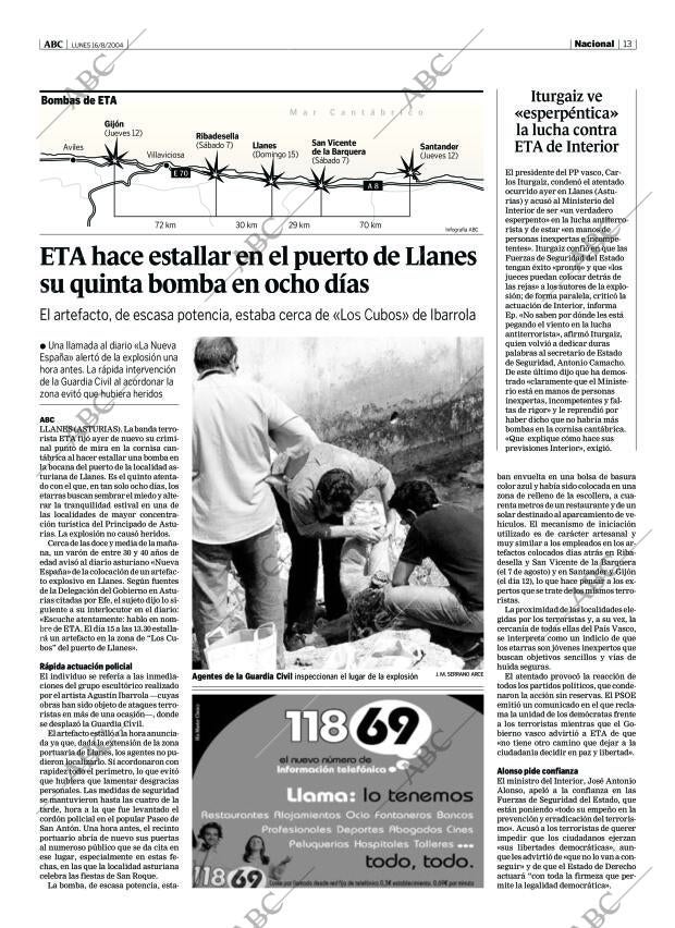 ABC MADRID 16-08-2004 página 13