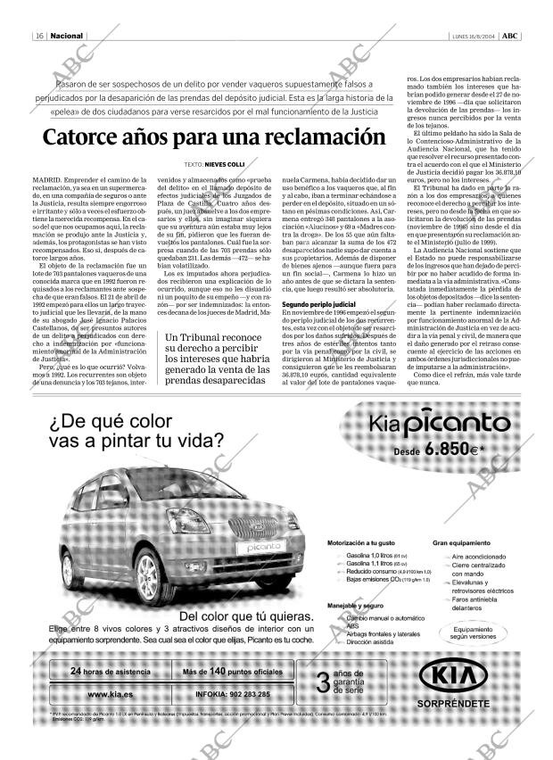 ABC MADRID 16-08-2004 página 16
