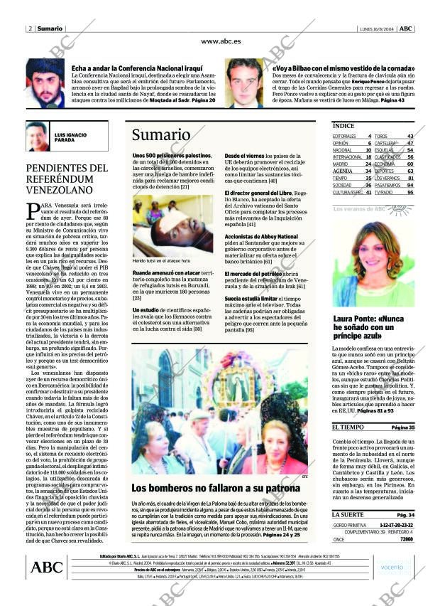 ABC MADRID 16-08-2004 página 2
