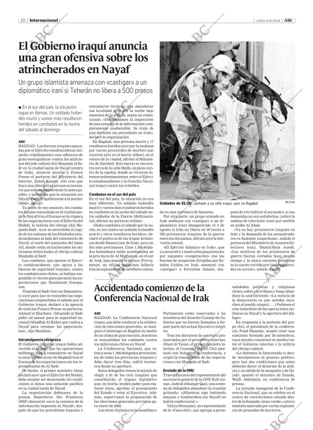 ABC MADRID 16-08-2004 página 20