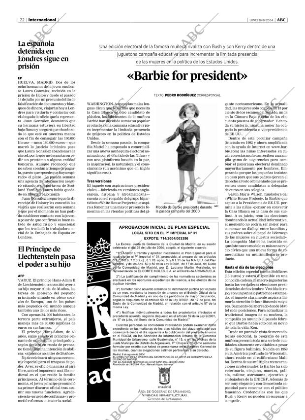 ABC MADRID 16-08-2004 página 22