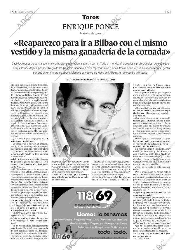 ABC MADRID 16-08-2004 página 43