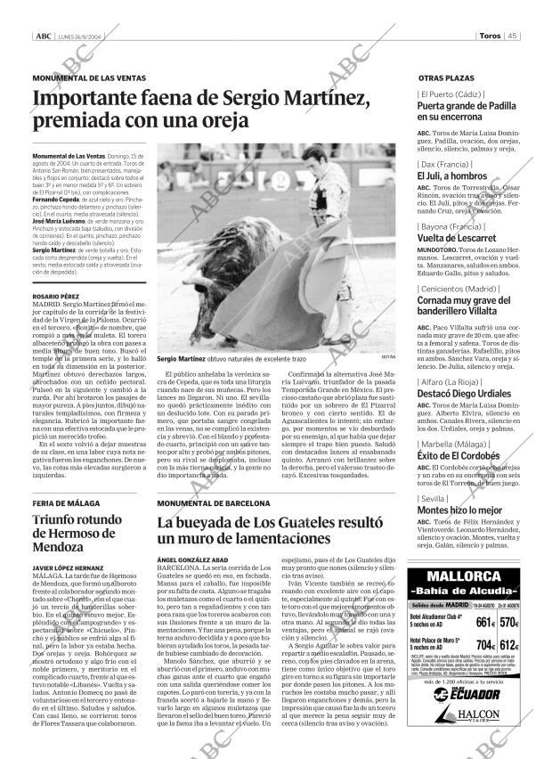 ABC MADRID 16-08-2004 página 45