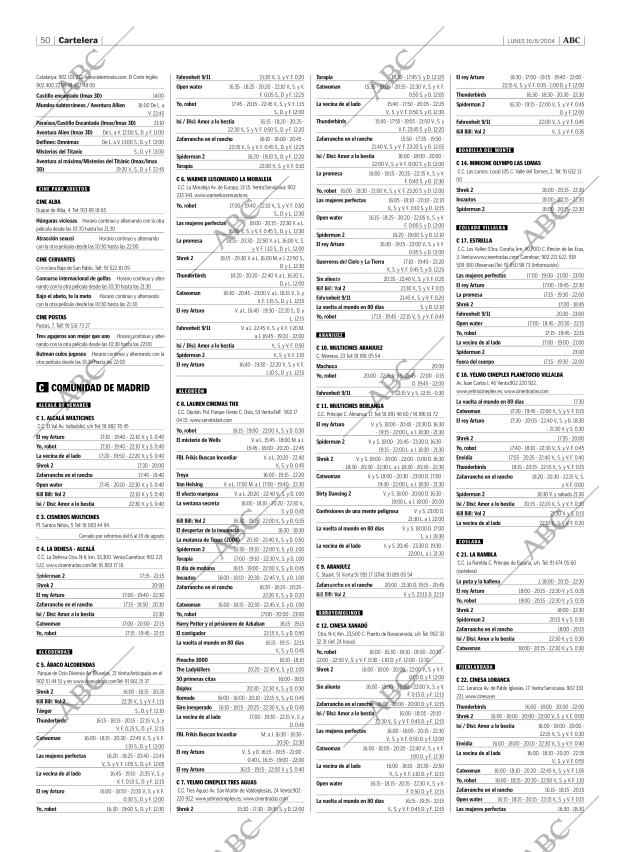 ABC MADRID 16-08-2004 página 50