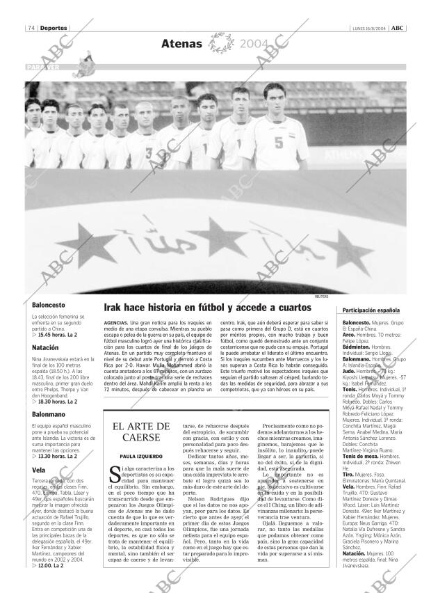 ABC MADRID 16-08-2004 página 74